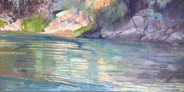 Marbled Shore | 25" x 50"