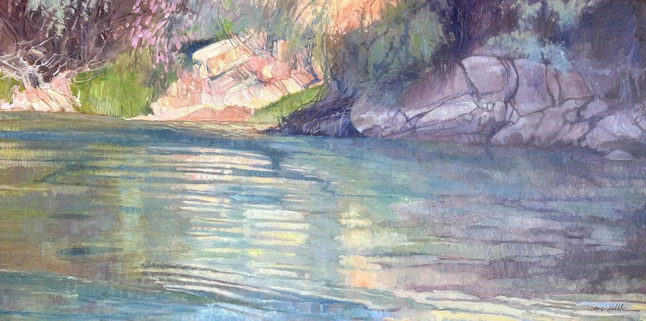 Marbled Shore | 25" x 50"