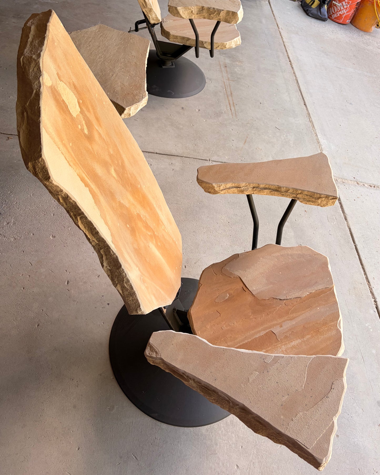Stone on a Swivel III | 44" x 38.5" x 37"