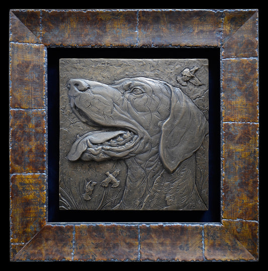 German Shorthaired Pointer and Ruffed Grouse | 10" x 10" | Edition # 4/36