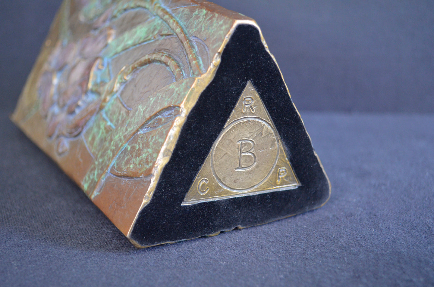 Sun, Moon Iris Garden - JD WELSH - bronze vase - 10 x 5.75"