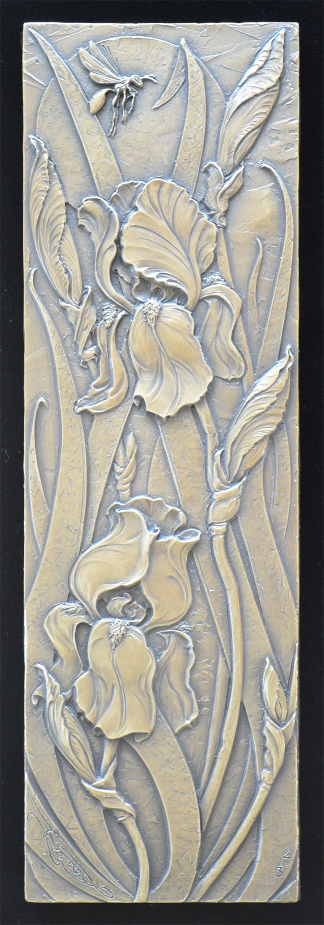 Wasps and Irises | 15.25" x 4.75" | Edition # 2/3