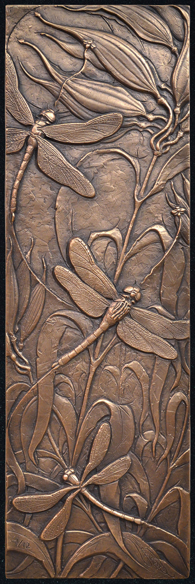 Wetland Whorled - Milkweed and Dragonflies | 17.85" x 5.75" | Edition #9/12