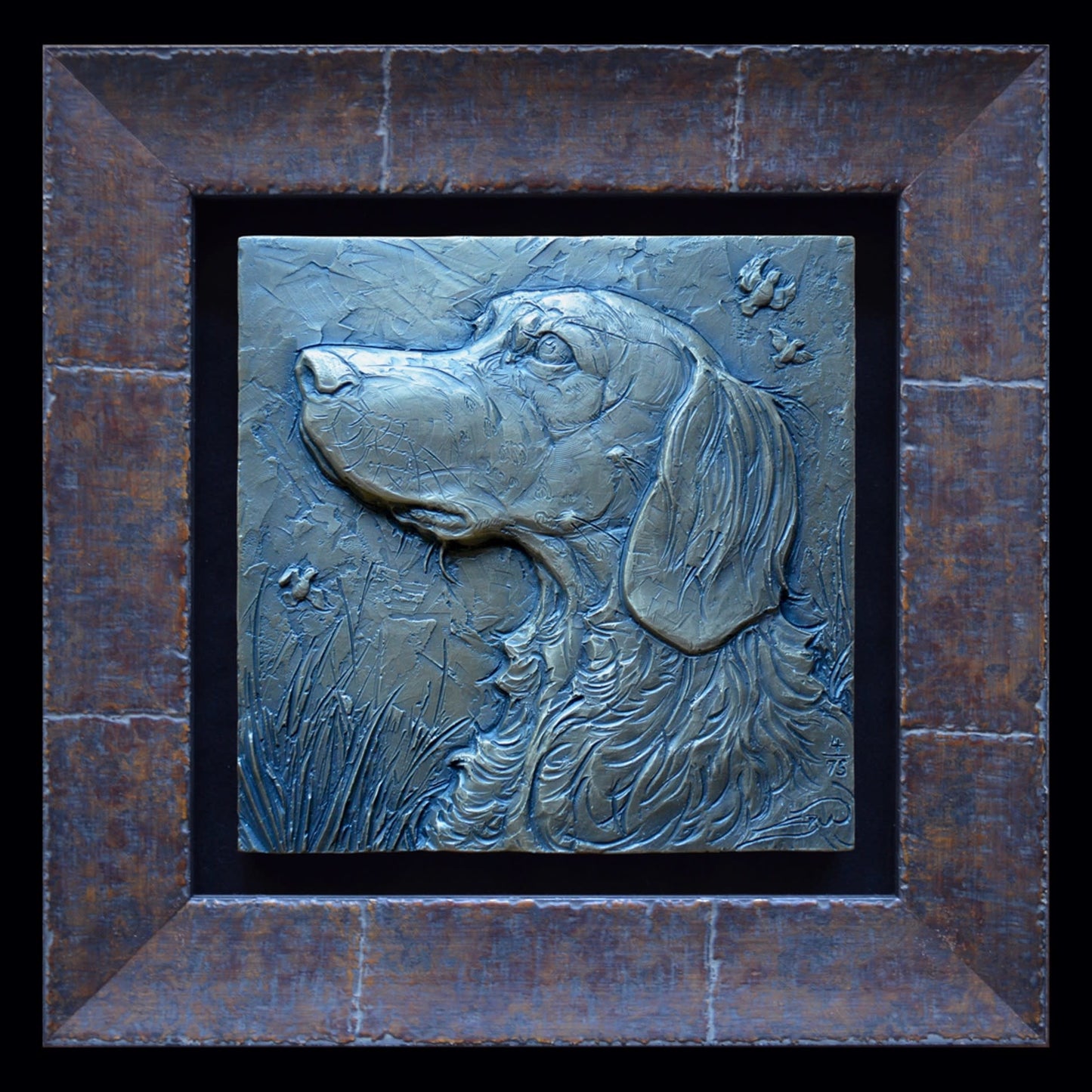 Brittany and Rising Quail | 6" x 6"