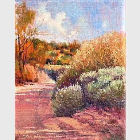 Late Afternoon, Santa Fe Arroyo | 10" x 8"