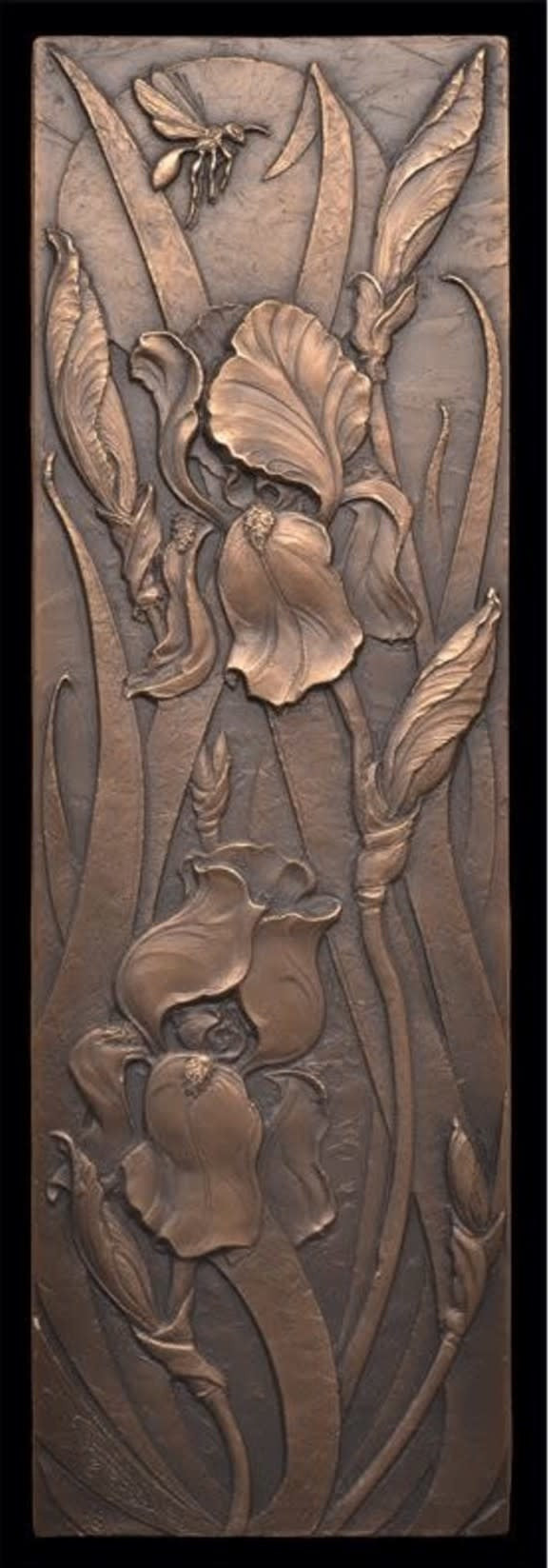 Wasp and Irises | 16" x 5"