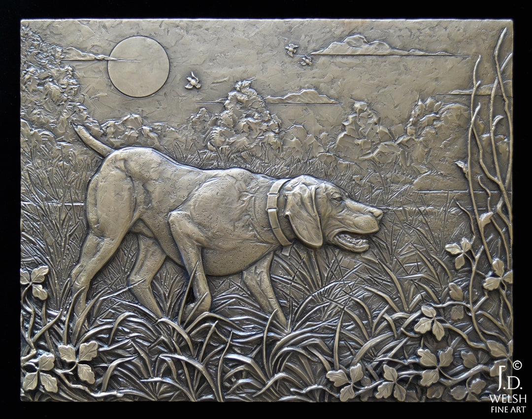German Shorthaired Pointer on Point | 23.5" x 11.5" | Commission | #1