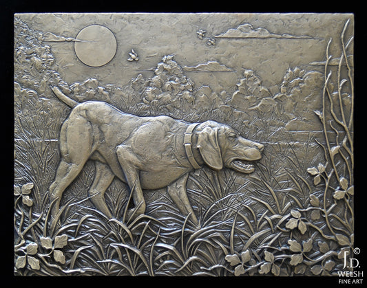 German Shorthaired Pointer on Point | 23.5" x 11.5" | Commission | #1