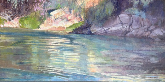 Marbled Shore | 25" x 50"