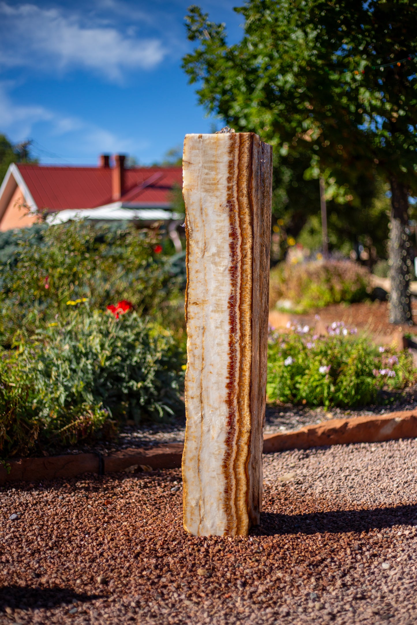 Waves with Red | 50" x 12" x 9"