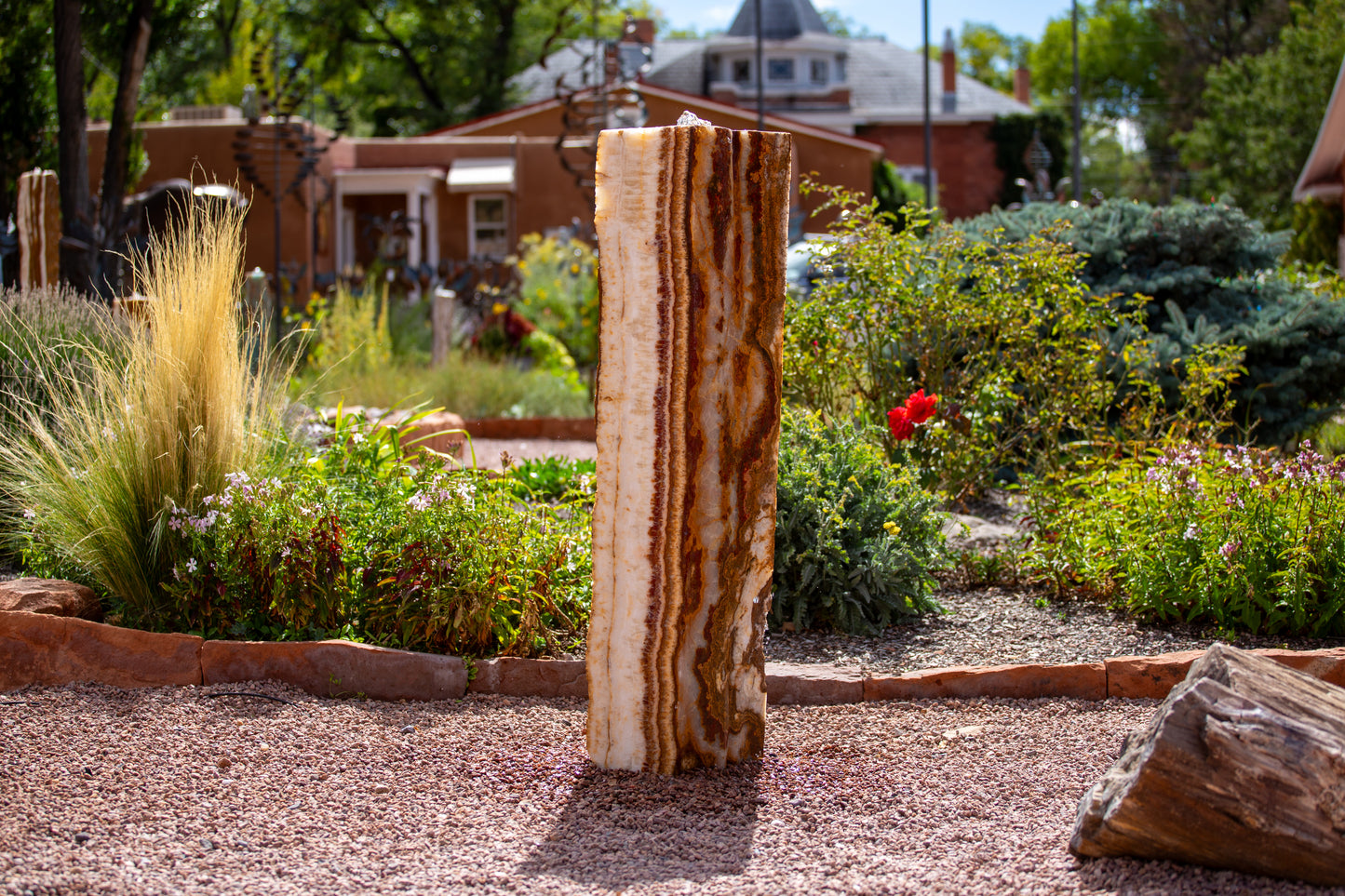 Waves with Red | 50" x 12" x 9"