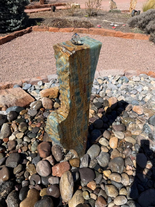 Aqua Saguaro | 35" x 12" x 4"