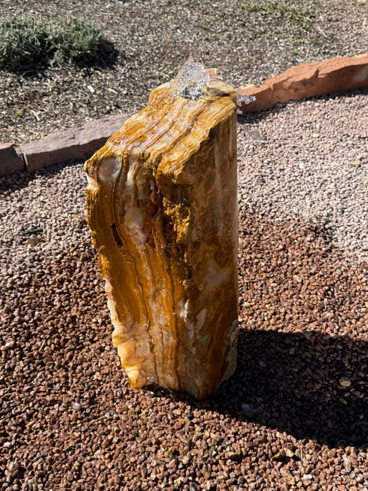 Golden Layers of Red | 37" x 13" x 7"