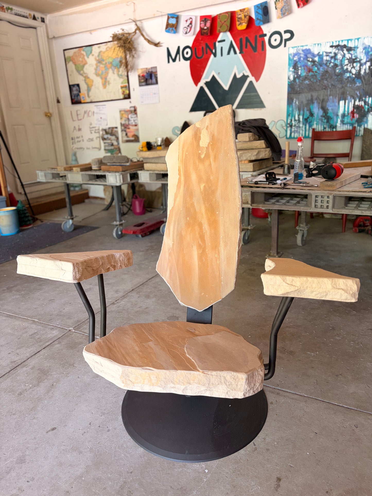 Stone on a Swivel III | 44" x 38.5" x 37"