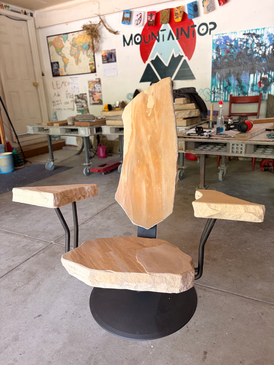 Stone on a Swivel III | 44" x 38.5" x 37"