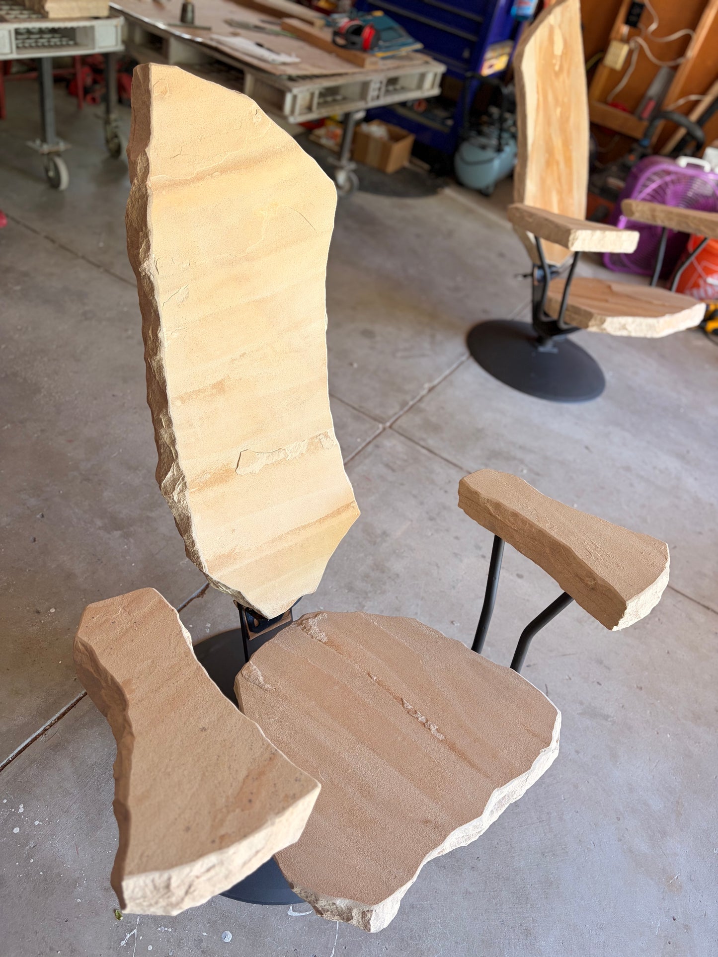 Stone on a Swivel IV | 42.5" x 35.5" x 36"