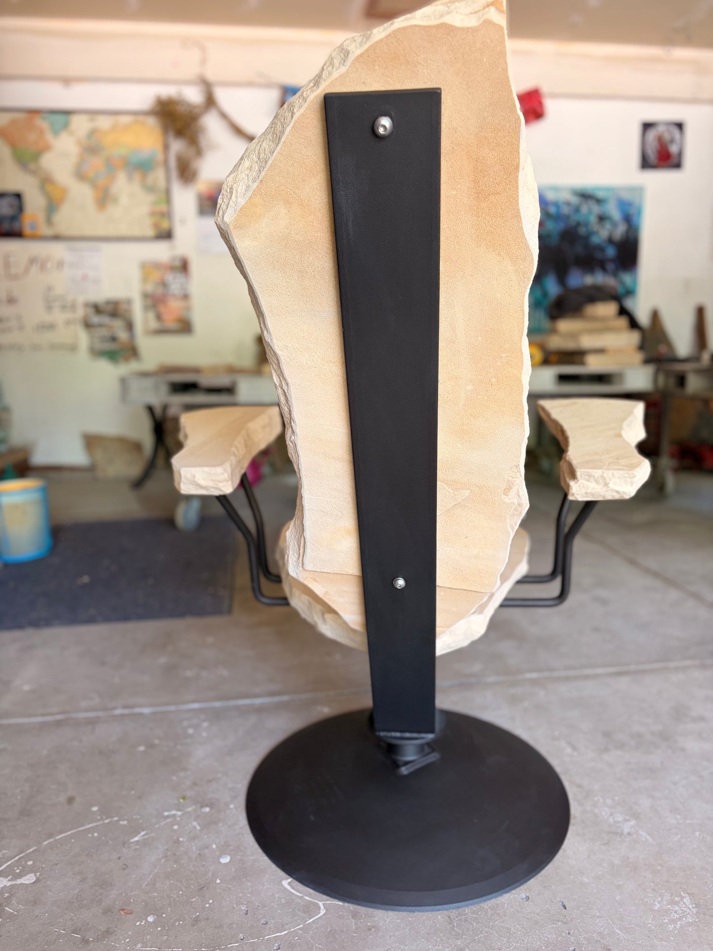 Stone on a Swivel IV | 42.5" x 35.5" x 36"