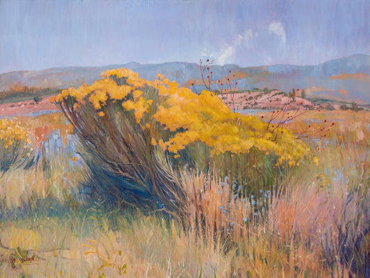 Chamisa & Blue Flax | 36" x 48"