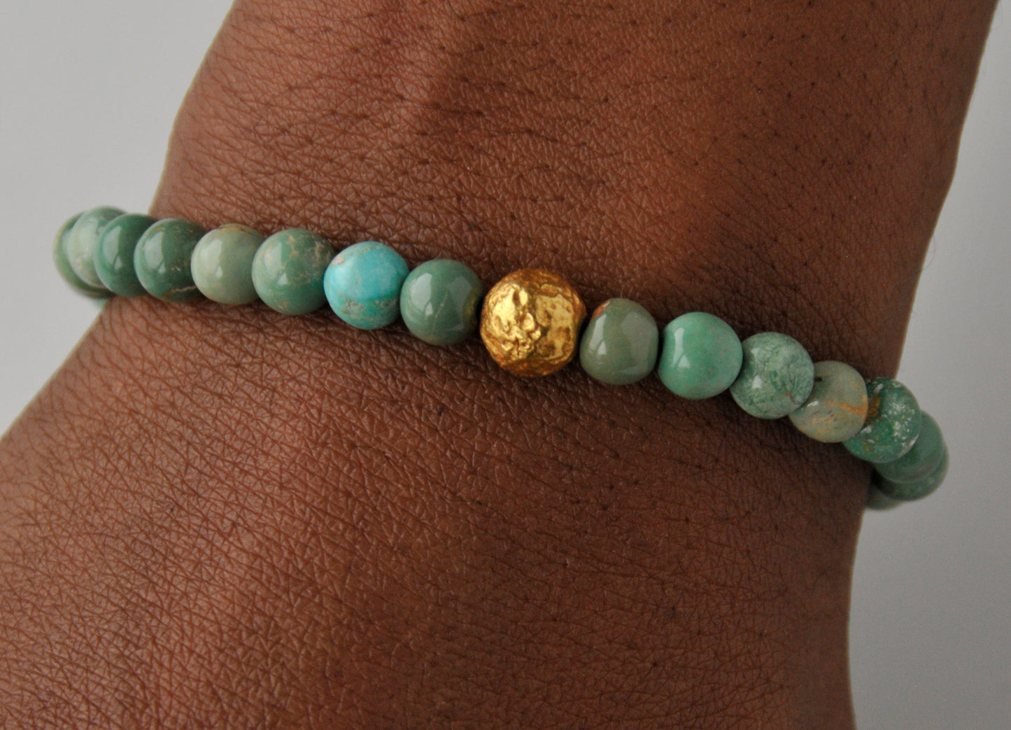 18 and 14 kt Gold & Turquoise Bracelet | SU-009
