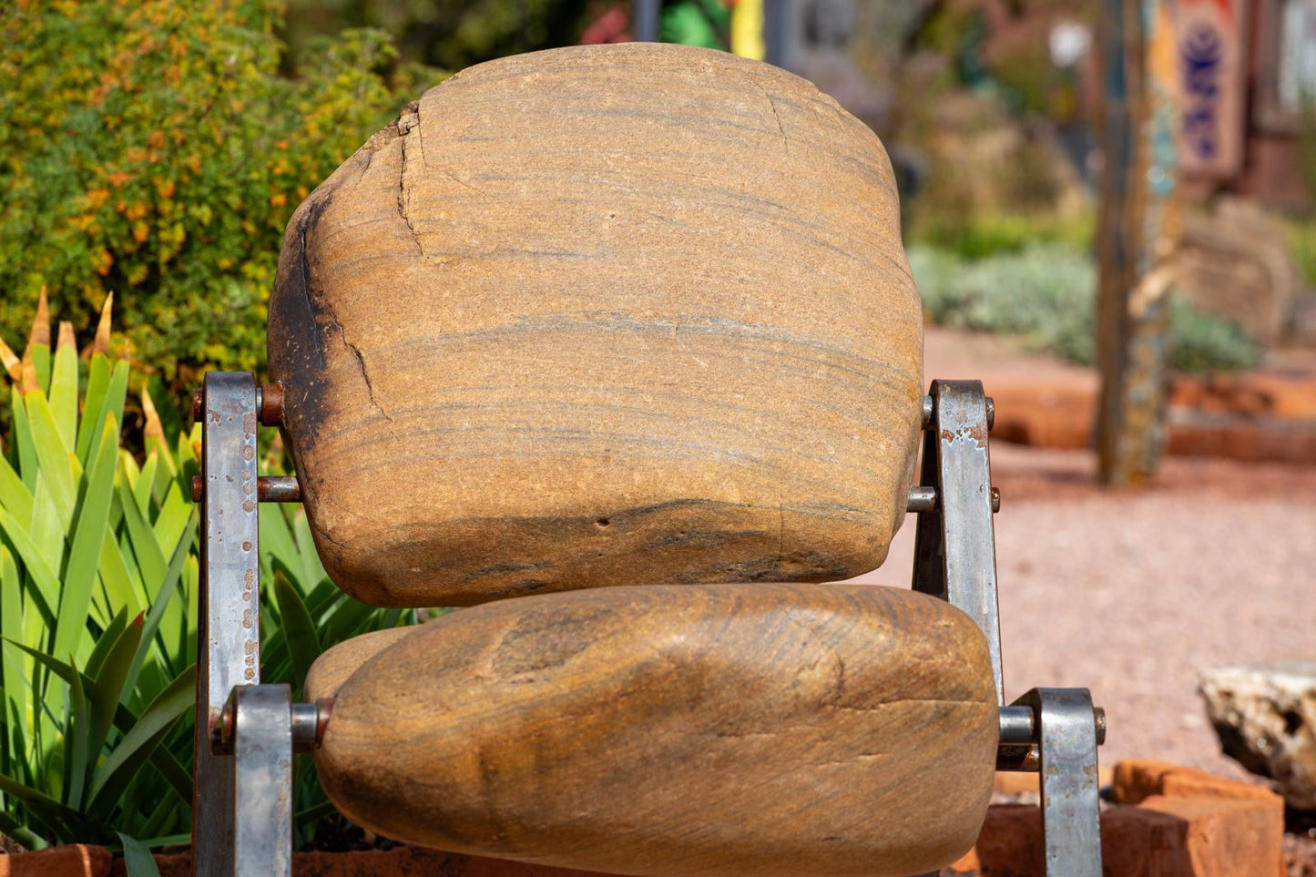 Steel and Stone I | 32" x 22.5" x 29”