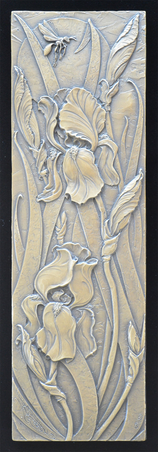 Wasps and Irises | 15.25" x 4.75" | Edition # 2/3