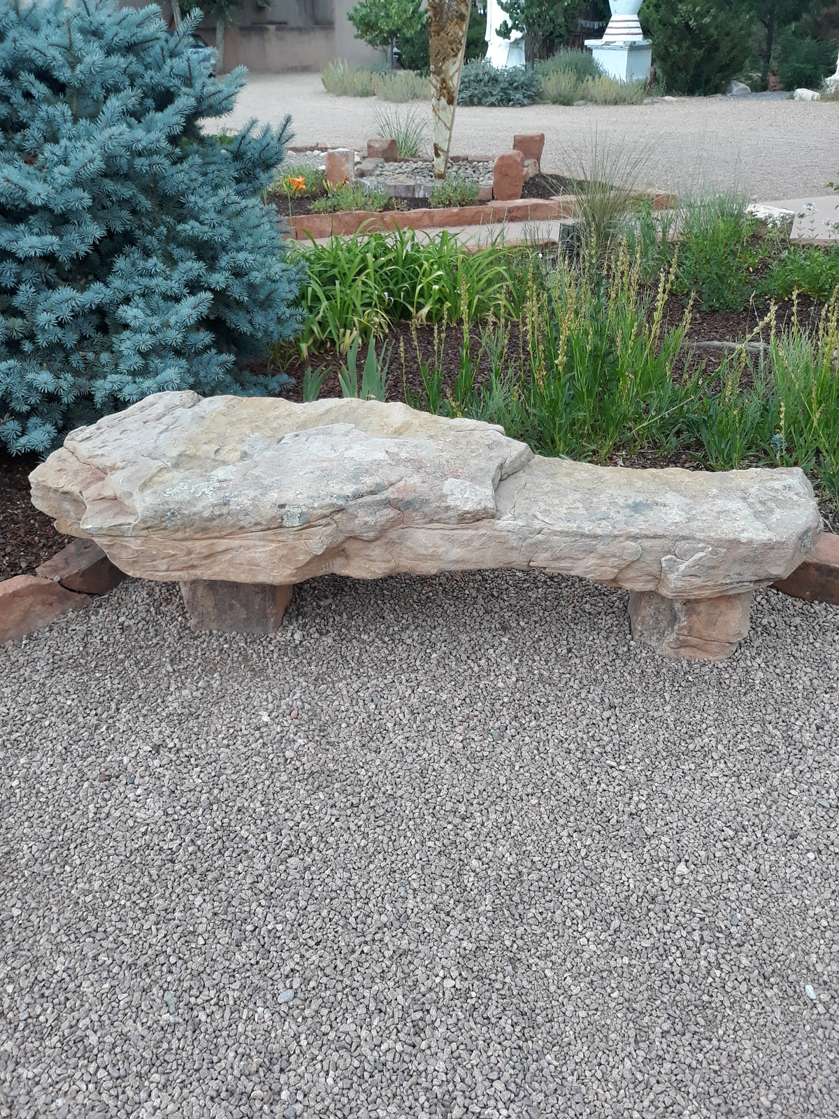 Bench That Rocks Ryan's Bench - RYAN STEFFENS - rock bench – Wiford Gallery - Canyon Road